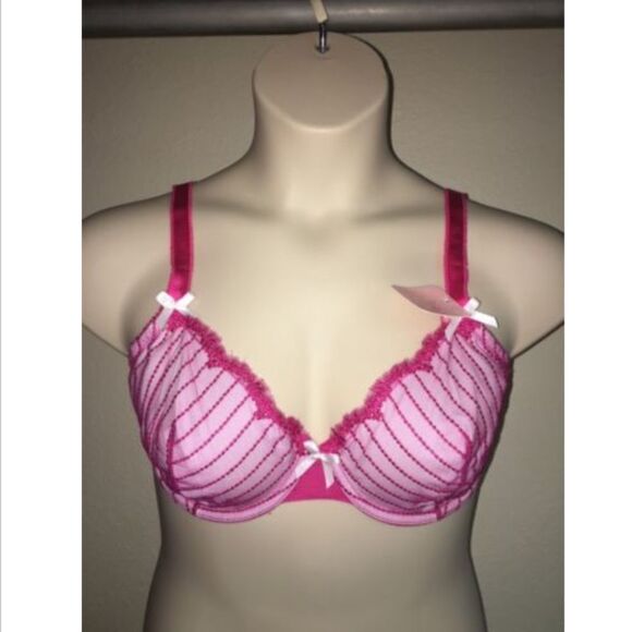 Affinitas Bra Pink Fuchsia Rose Underwire NWT - Picture 1 of 3
